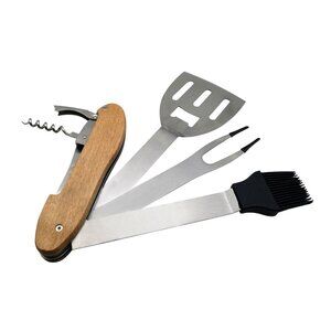 BBQ Multi Tool, BBQ Tool Set 5 in 1 Multifunction Foldable Portable Spatula1 Set
